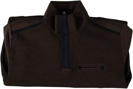 Pullover Waffle Structure Brown  L Bruin