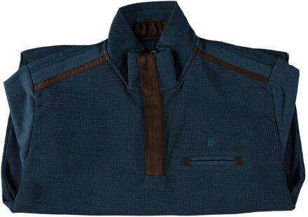 Pullover Waffle Structure Mid Blue  L
