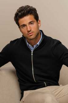 Pullovervest met rits - Zwart - maat S