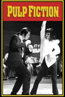 Pulp Fiction Dance Unisex T-Shirt - Black - 4XL - Zwart