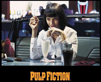 Pulp Fiction Mia Wallace Unisex T-Shirt - Black - 4XL - Zwart