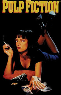 Pulp Fiction Poster Dames T-shirt - Zwart - S