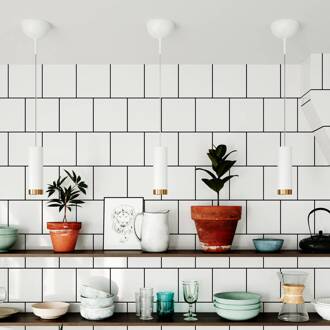 Puls hanglamp 1-lamp mat wit