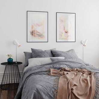 Puls wandspot 1-lamp met stekker mat wit, goud