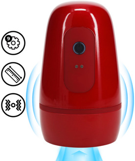 Pulsar - Negatieve Druk Zuig- en Trillingsmasturbator Pomp - Metallic Rood