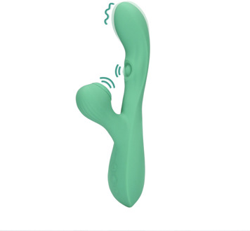 Pulse Wave en Tongue Flickering Rabbit Vibrator - Blue Grass