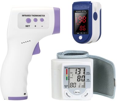 Pulsoxymeter Vinger Bloed Zuurstof Tonometer Bloeddrukmeter Digitale Oximeters Zuurstof Verzadiging Monitor Meter Saturatiemeter 3stk