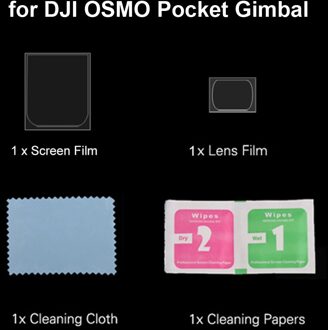 Puluz 9H 2.5D Hd Gehard Glas Lens Protector + Screen Film Voor Dji Osmo Pocket 2 / Gimbal Glas film Camera Screen Protector OSMO Pocket Gimbal