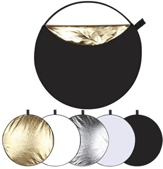 Puluz Fotografie Reflector 60Cm/80Cm/110Cm 5 In 1 Opvouwbare Fotografische Reflector Board Voor Fotografie 80 cm