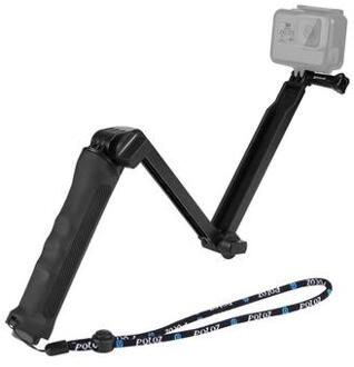 Puluz PU202 Opvouwbare Action Camera Selfie Stick / Statief - Zwart