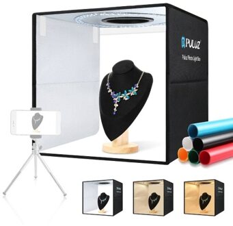 PULUZ PU5044BD 40*40*40cm Foldable LED Light Tent Desktop Photo Studio Light Box Softbox Type-C Powered