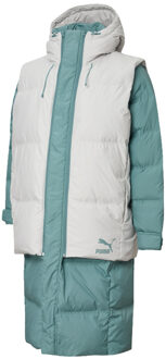 PUMA 2 Set Laag Heren Teal Gewatteerde Jas - maat XS Groenblauw