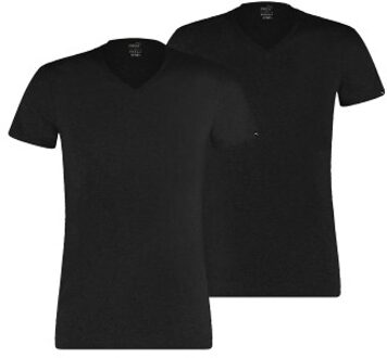 PUMA 2 stuks Basic V-neck Tee Zwart,Wit - Small,Medium,Large,X-Large