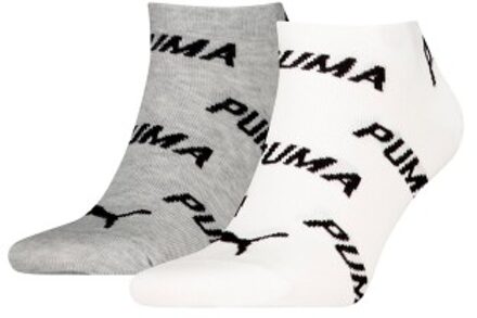 PUMA 2 stuks BWT Sneaker Sock Versch.kleure/Patroon,Roze,Grijs,Zwart,Blauw,Wit - Maat 35/38,Maat 39/42,Maat 43/46