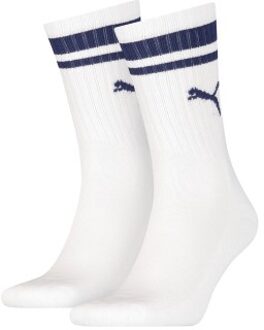 PUMA 2 stuks Crew Heritage Stripe Socks * Actie * Zwart,Wit,Blauw,Versch.kleure/Patroon,Groen,Rood - Maat 35/38,Maat 39/42,Maat 43/46