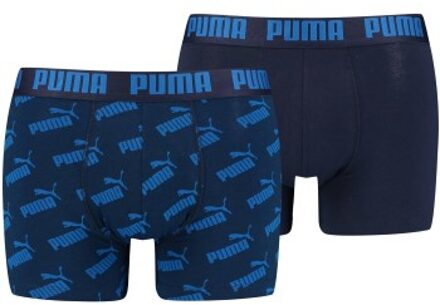 PUMA 2 stuks Everyday Aop Boxer Blauw,Zwart - Small,Medium,Large,X-Large