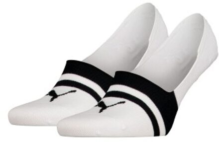 PUMA 2 stuks Heriatge Mid Cut Footie Socks Zwart,Wit - Maat 35/38,Maat 39/42,Maat 43/46