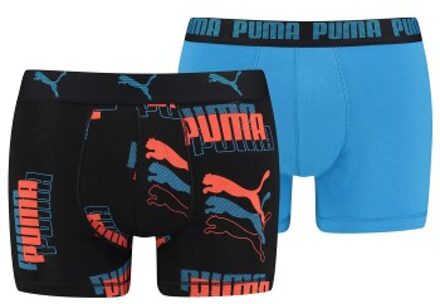 PUMA 2 stuks Logo Print Boxer Versch.kleure/Patroon,Blauw,Rood,Beige - Medium,Large,X-Large