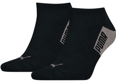 PUMA 2 stuks Men Logo Block Sneaker Socks Versch.kleure/Patroon,Zwart,Bruin,Wit - Maat 39/42,Maat 43/46
