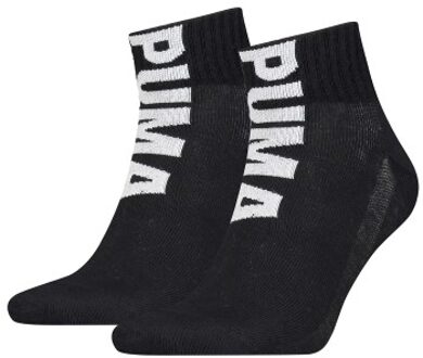 PUMA 2 stuks Men Logo Quarter Socks Zwart,Wit,Beige - Maat 39/42,Maat 43/46