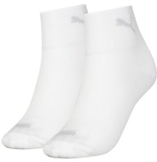 PUMA 2 stuks Women Quarter Socks * Actie * Zwart,Grijs,Wit,Roze - Maat 35/38,Maat 39/42