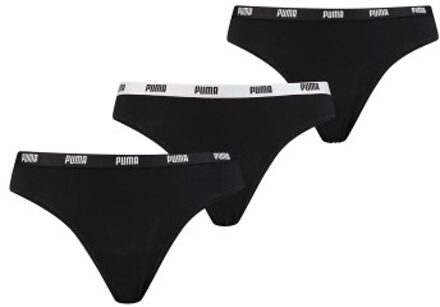 PUMA 3 stuks Iconic String * Actie * Zwart,Wit,Versch.kleure/Patroon,Grijs,Roze,Rood - X-Small,Small,Medium,Large,X-Large