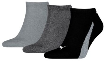 PUMA 3 stuks Lifestyle Sneaker Socks * Actie * Versch.kleure/Patroon,Roze,Grijs,Zwart,Blauw,Wit - Maat 35/38,Maat 39/42,Maat 43/46