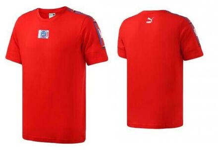 PUMA 90s Retro Tape Korte Mouw T-shirt Top Tee Rood Heren 579516 04 - maat M