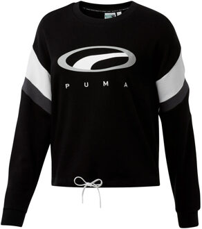 PUMA 90s Womens Sweatshirt Grafisch Logo Trui 579401 01 Zwart
