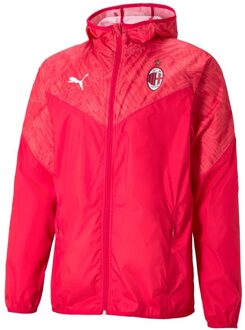 PUMA AC Milan 2020-21 Heren Rood Warmup Jacket - maat L