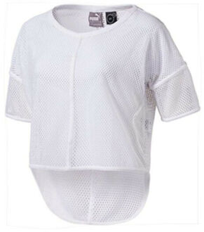 PUMA Active Explosive Dames Mesh Top DryCell T-shirt Wit 515965 02 P4F