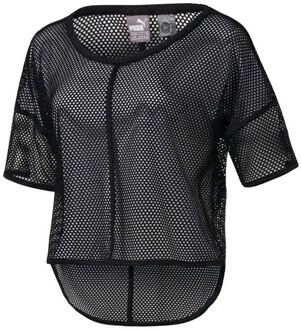 PUMA Active Explosive Dames Mesh Top DryCell T-shirt Zwart 515965 01 UA89 - maat