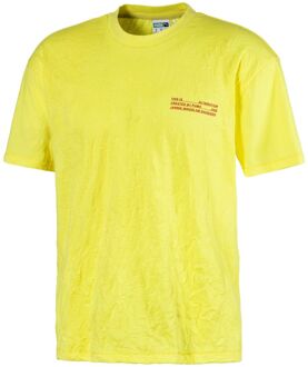 PUMA Alteration Korte Mouw T-shirt Top Geel Heren 579880 46