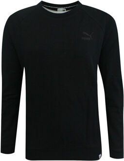 PUMA Archief Logo Crew Lange Mouwen Pullover Top 573570 01 A43E Zwart