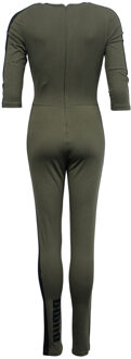 PUMA Archive T7 Womens Olive Night Khaki katoenen jumpsuit 573534 14 Kaki