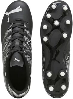 PUMA Attacanto voetbalschoenen voor kinderen (Zwart/Zilver) - EU 29 / UK 11