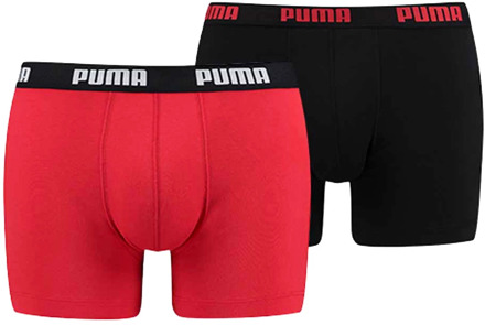 PUMA Basic Boxer 2P - Rood - Heren - maat  XL