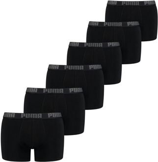PUMA Basic Boxershorts Heren (6-pack) zwart - XL
