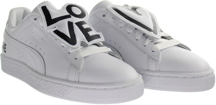 PUMA Basket Badge HNDWRTTN Wit Dames Trainers