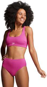 PUMA Bikinibroekje Ribbed High Waist Brief Neon Pink Combo-S - S