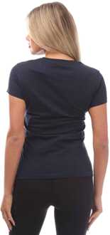 PUMA Blank T-shirt voor dames in marineblauw Navy - XL