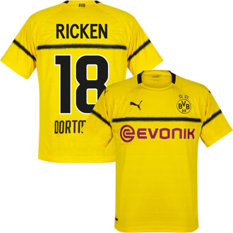 PUMA Borussia Dortmund Champions League Shirt 2018-2019 + Ricken 18 (Retro Style) - L