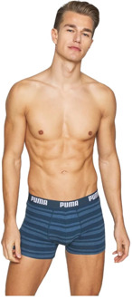 PUMA Boxershort Heritage Boxer Slip Easy Every Day Stretch 2 Pac - Blauw | L