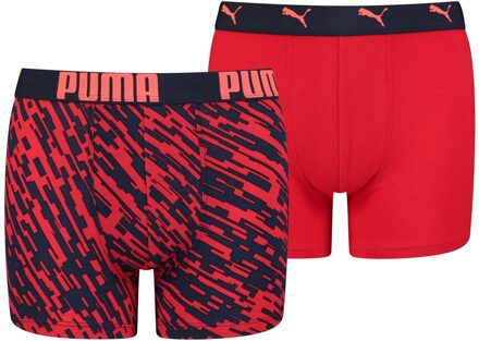 PUMA boxershort - set van 2 rood/donkerblauw - 122/128