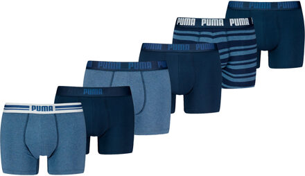 PUMA Boxershorts 6-pack Denim-M Blauw - M