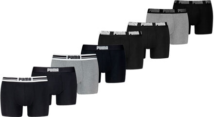 PUMA Boxershorts 8-pack Black/Grey-S Zwart,Grijs - S