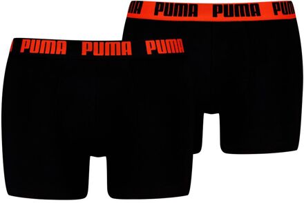 PUMA Boxershorts Basic 2-pack Black/Orange-M - M
