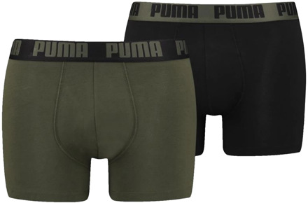 PUMA Boxershorts Basic 2-pack Forest Night / Black-L