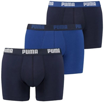 PUMA boxershorts Basic 3-Pack Blauw