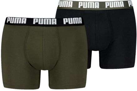 PUMA Boxershorts Everyday Basic 2-pack Forest Night-L Groen - L